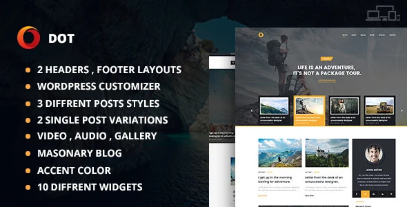 Dot Blog Pro – Creative WordPress Theme For Bloggers